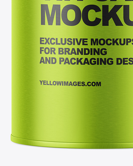 Round Tin Can Mockup PSD #4