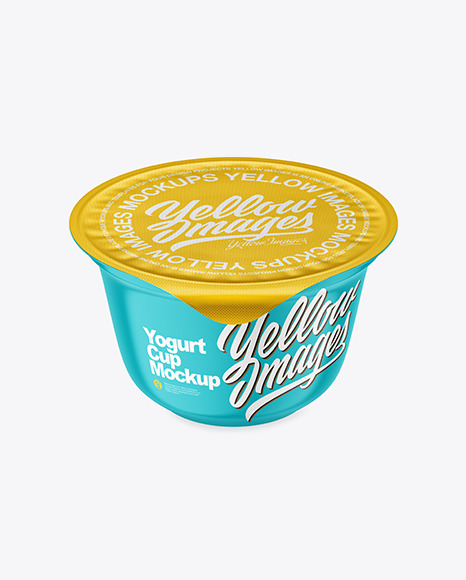 Glossy Yoghurt Cup Mockup