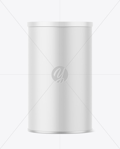 Round Tin Can w  Matte Finish Mockup PSD #1