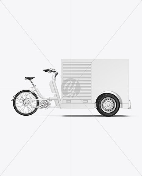 Free Cargo Bike Mockup - Side View Vehicle Mockups