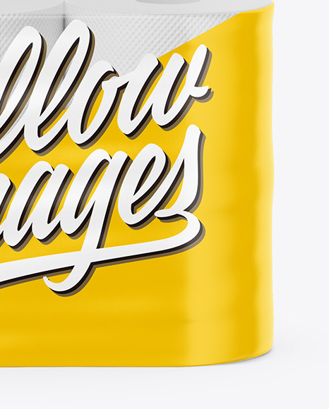 Toilet Tissue Plastic Pack Mockup PSD #6