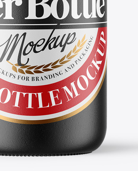 Ceramic Beer Bottle Mockup PSD #6