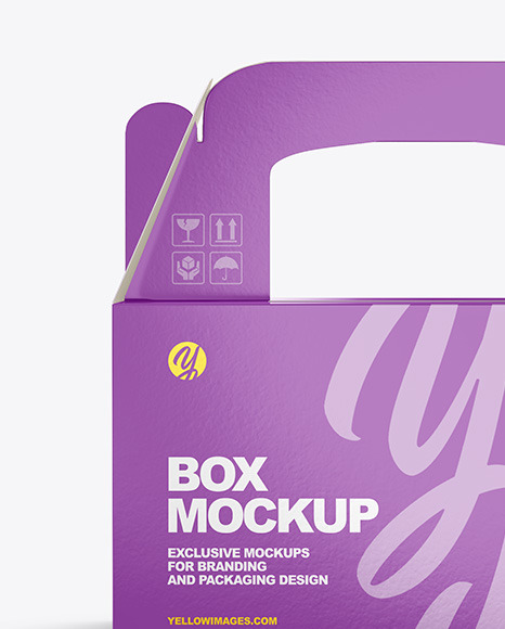 Glossy Box with Handle Mockup - Free Download Images High Quality PNG, JPG