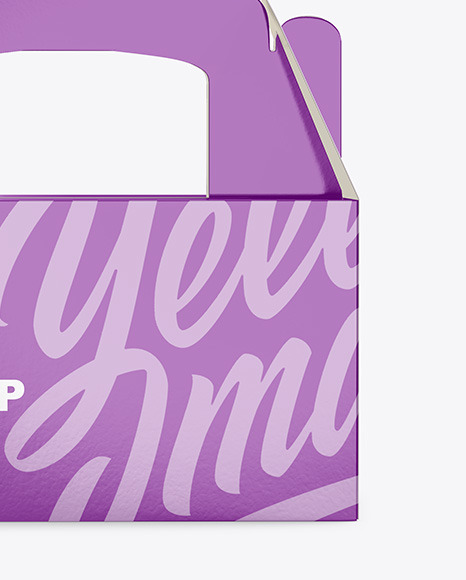 Glossy Box with Handle Mockup PSD #1