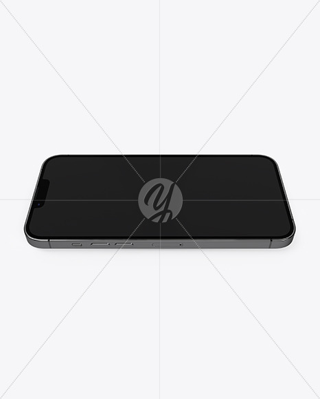 iPhone 13 Pro Max Graphite Mockup PSD #3