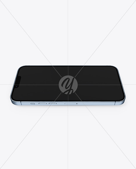 iPhone 13 Pro Max Sierra Blue Mockup PSD #3