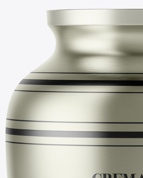 Metallic Cremation Urn Mockup PSD #2