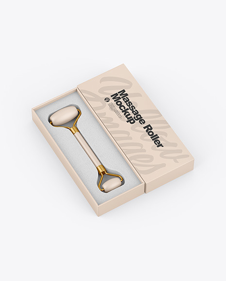 Matte Massage Roller W/ Box Mockup