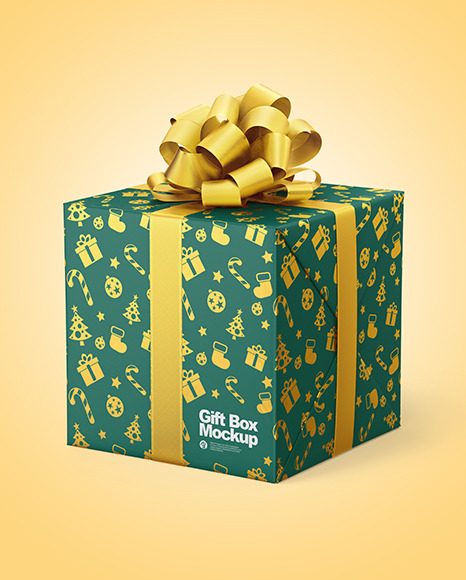 Gift Box Mockup PSD #2