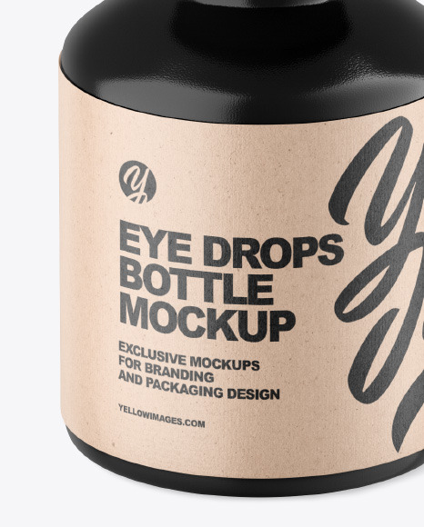 Glossy Eye Drops Bottle Mockup PSD #1