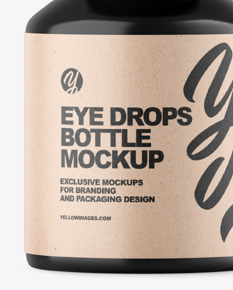 Glossy Eye Drops Bottle Mockup PSD #1