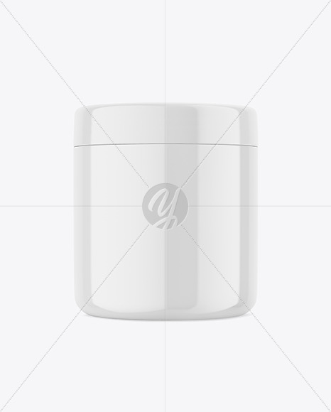 Glossy Cosmetic Jar Mockup PSD #1