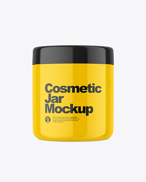 Glossy Cosmetic Jar Mockup PSD #2