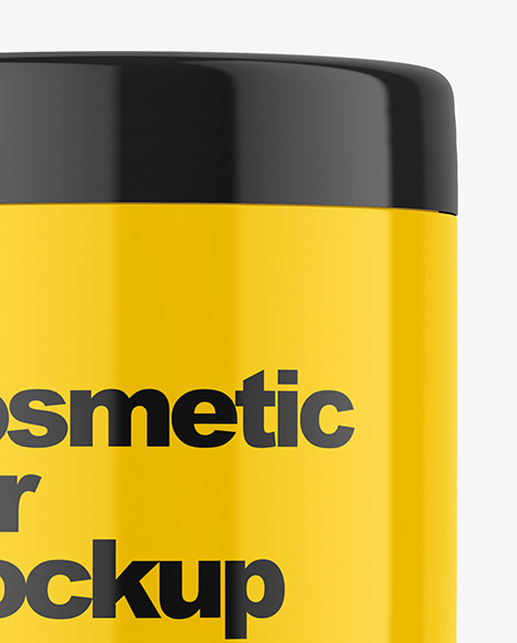 Glossy Cosmetic Jar Mockup PSD #4