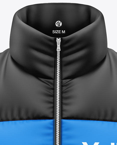 Matte Down Vest Mockup PSD #1