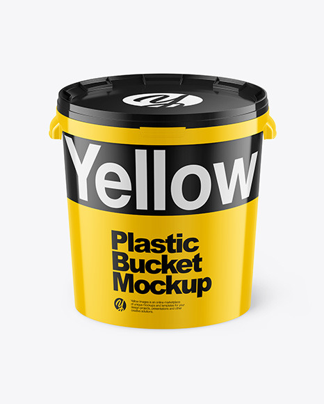 Glossy Plastic Bucket Mockup
