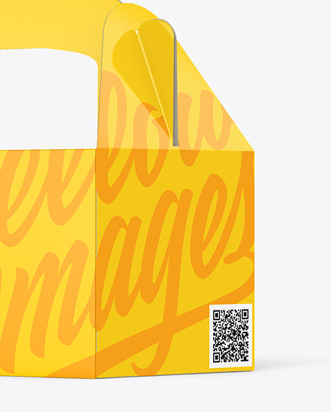 Glossy Box with Handle Mockup PSD #1