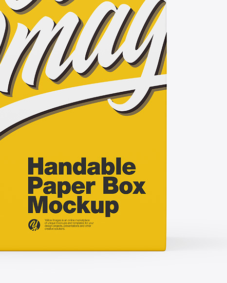 Glossy Box with Handle Mockup PSD #1
