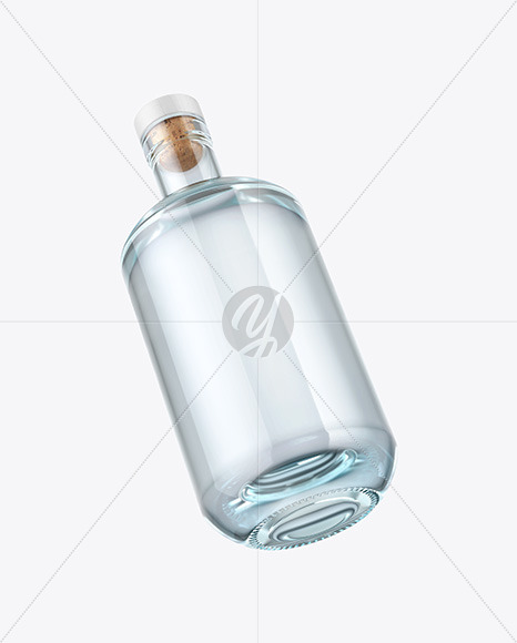 Dry Gin Bottle with Wooden Cap Mockup PSD #3