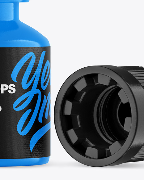 Glossy Opened Eye Drops Bottle Mockup PSD #1