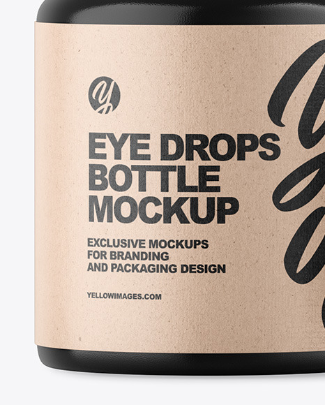 Glossy Opened Eye Drops Bottle Mockup PSD #6