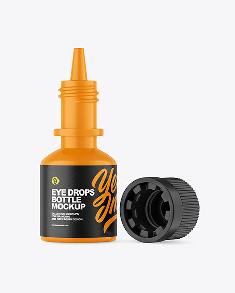 Matte Opened Eye Drops Bottle Mockup