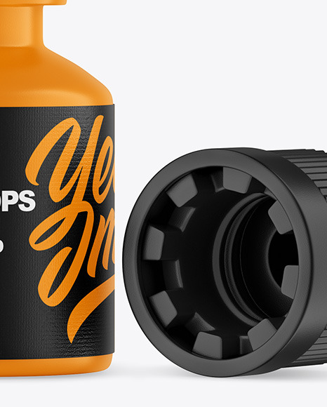 Matte Opened Eye Drops Bottle Mockup PSD #1
