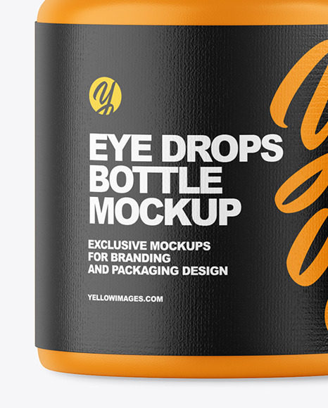 Matte Opened Eye Drops Bottle Mockup PSD #7