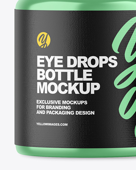 Metallic Opened Eye Drops Bottle Mockup PSD #7