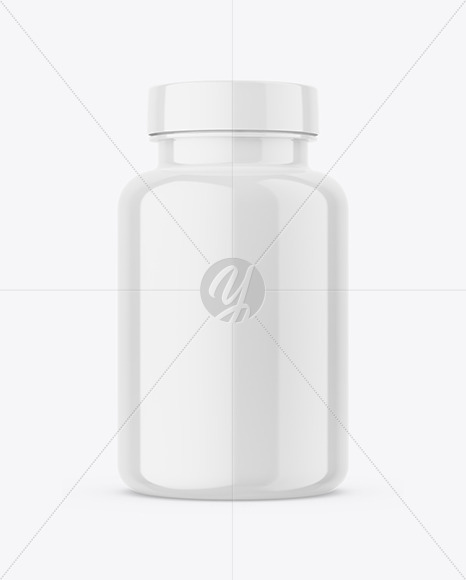 Glossy Plastic Jar Mockup PSD #3