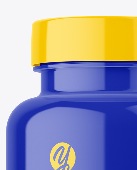 Glossy Plastic Jar Mockup PSD #2