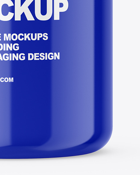 Glossy Plastic Jar Mockup PSD #1