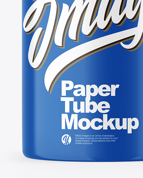Glossy Paper Tube Mockup PSD #2