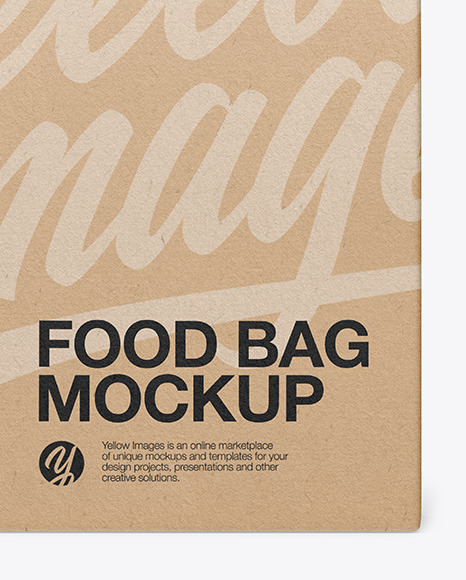 Kraft Paper Food Bag Mockup PSD #1