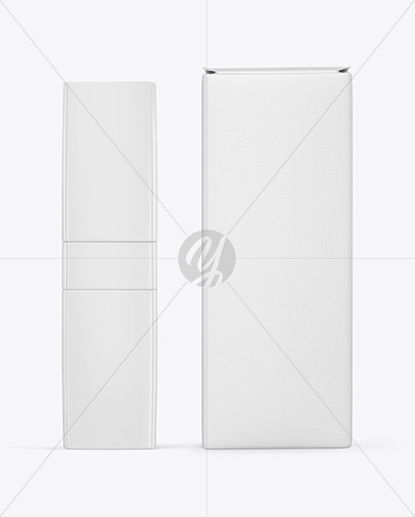Square Lipstick Tube w  Box Mockup PSD #3
