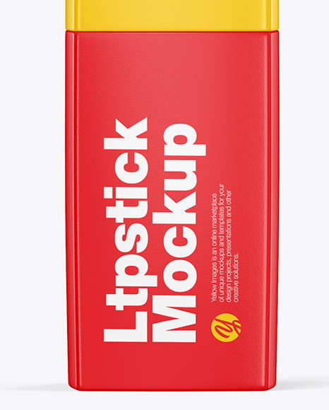 Square Lipstick Tube w  Box Mockup PSD #1