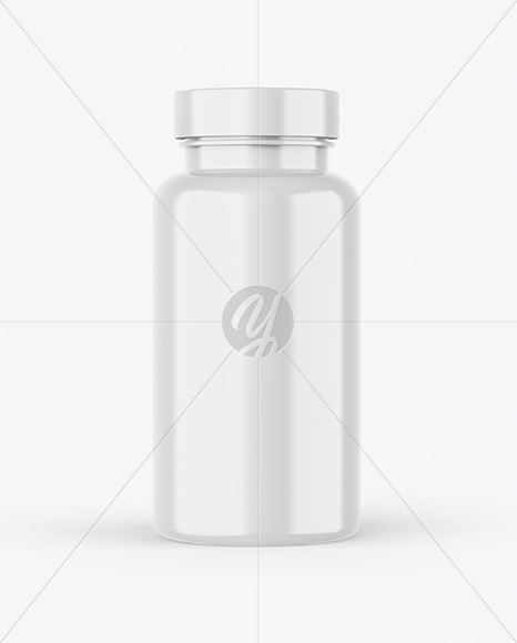 Glossy Plastic Bottle Mockup PSD #3