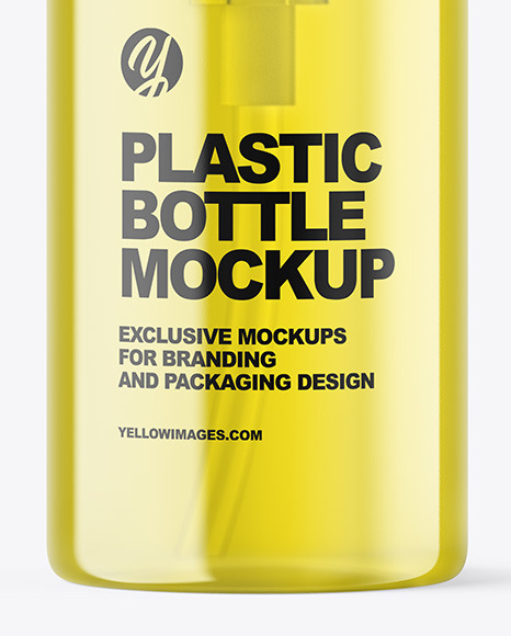 Color Liquid Cosmetic Bottle with Pump Mockup PSD #6