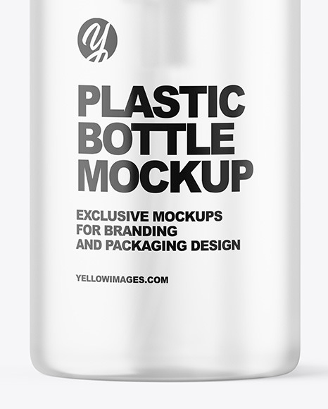 Frosted Cosmetic Bottle with Pump Mockup PSD #6