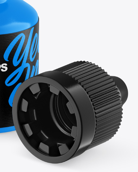 Glossy Opened Eye Drops Bottle Mockup PSD #1