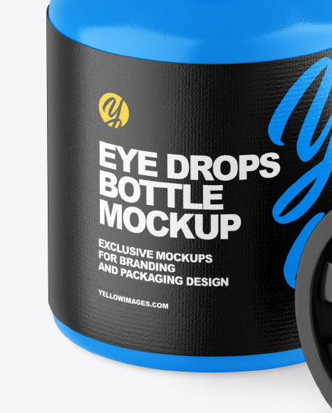 Glossy Opened Eye Drops Bottle Mockup PSD #7