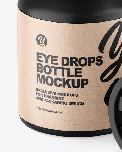Matte Eye Drops Bottle Mockup PSD #6