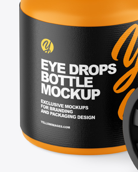 Matte Eye Drops Bottle Mockup PSD #7