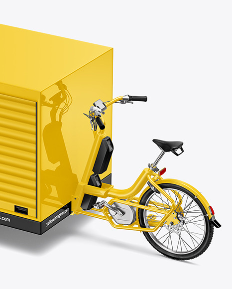 Cargo Bike Mockup - Half Side View