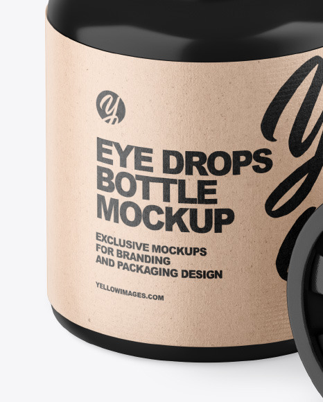 Metallic Opened Eye Drops Bottle Mockup PSD #6