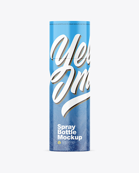 Glossy Spray Bottle Mockup