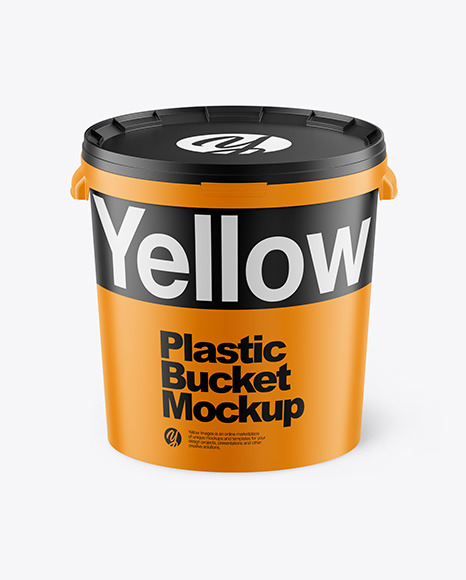 Matte Plastic Bucket Mockup