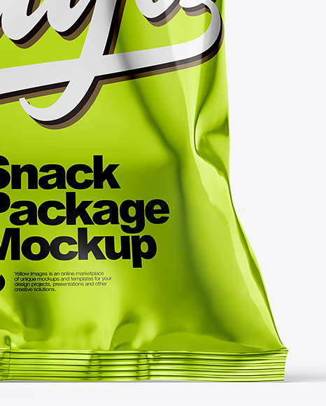 Metallic Snack Pack Mockup PSD #7
