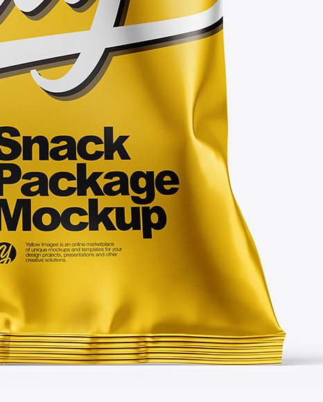 Matte Metallic Snack Pack Mockup PSD #7