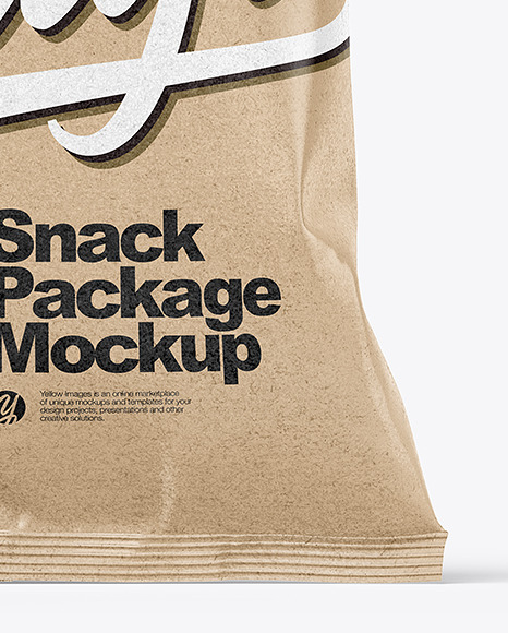 Kraft Paper Snack Pack Mockup PSD #5
